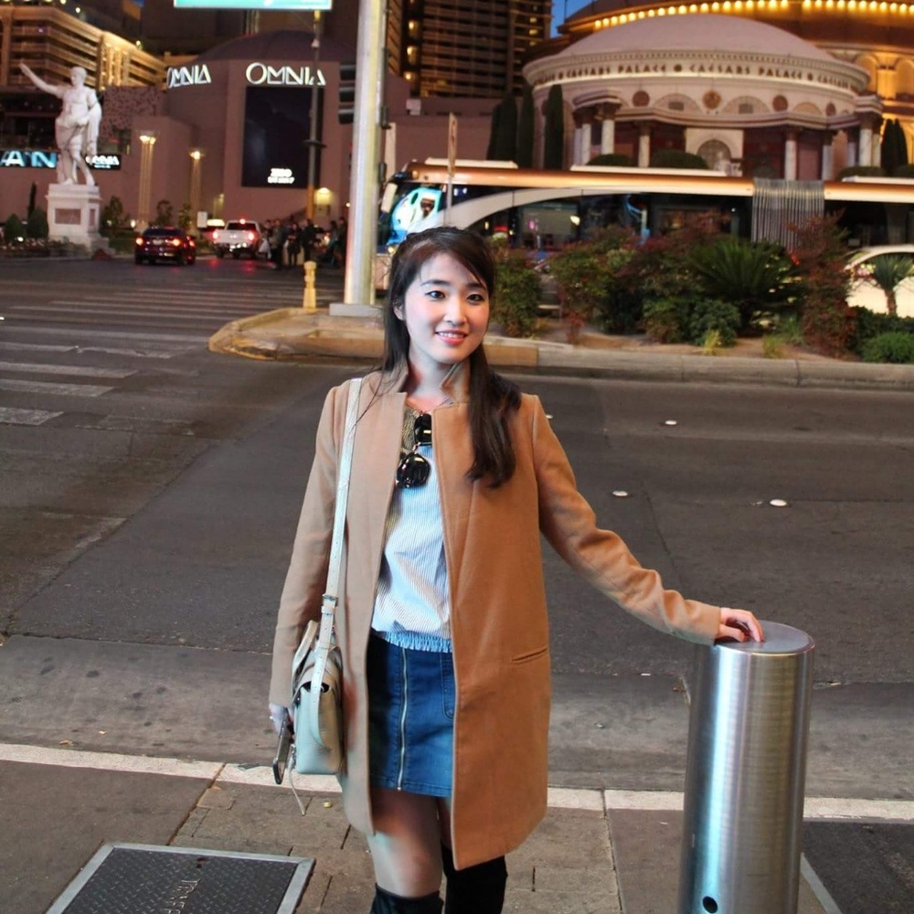 Missguided brown wool coat size S